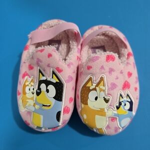Pink Kids Slippers with Bluey Design